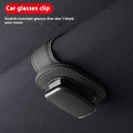 Premium Leather Car Sunglasses Holder Clip for Sun Visor | Scratch Resistant Glasses Mount